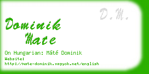 dominik mate business card