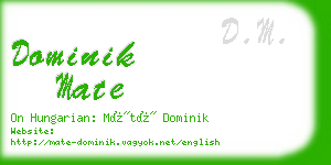 dominik mate business card